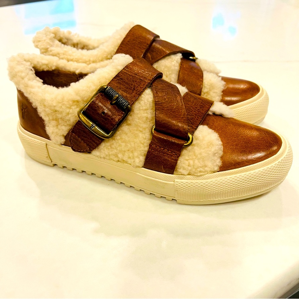 Frye Gia Moto Women's Leather Sneakers Sz 6
